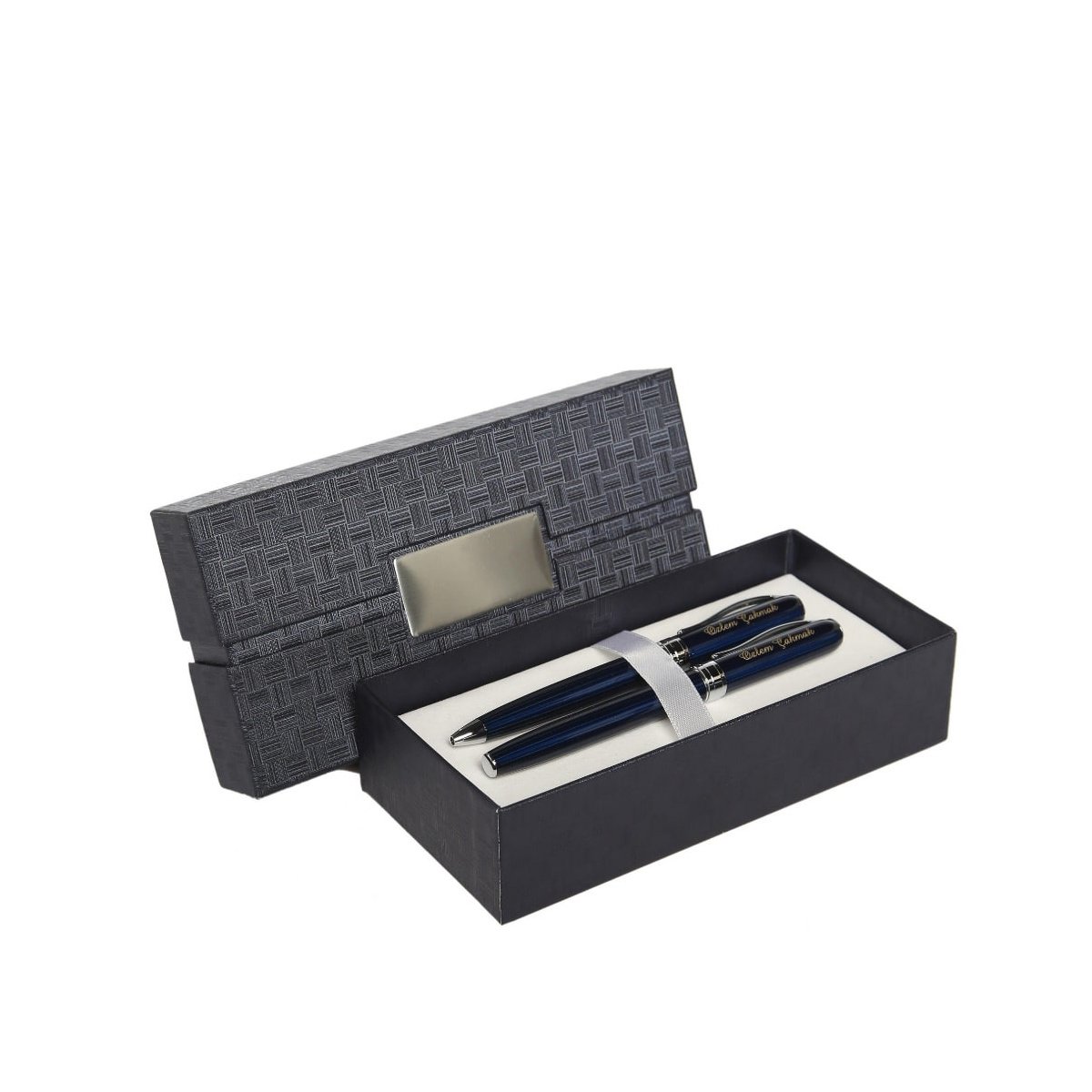 İsme Özel Pirinç Kalem Seti ( Mavi)