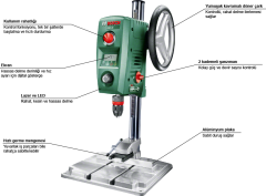 Bosch PBD 40 Dijital Gösteregeli Tezgah Tipi Matkap