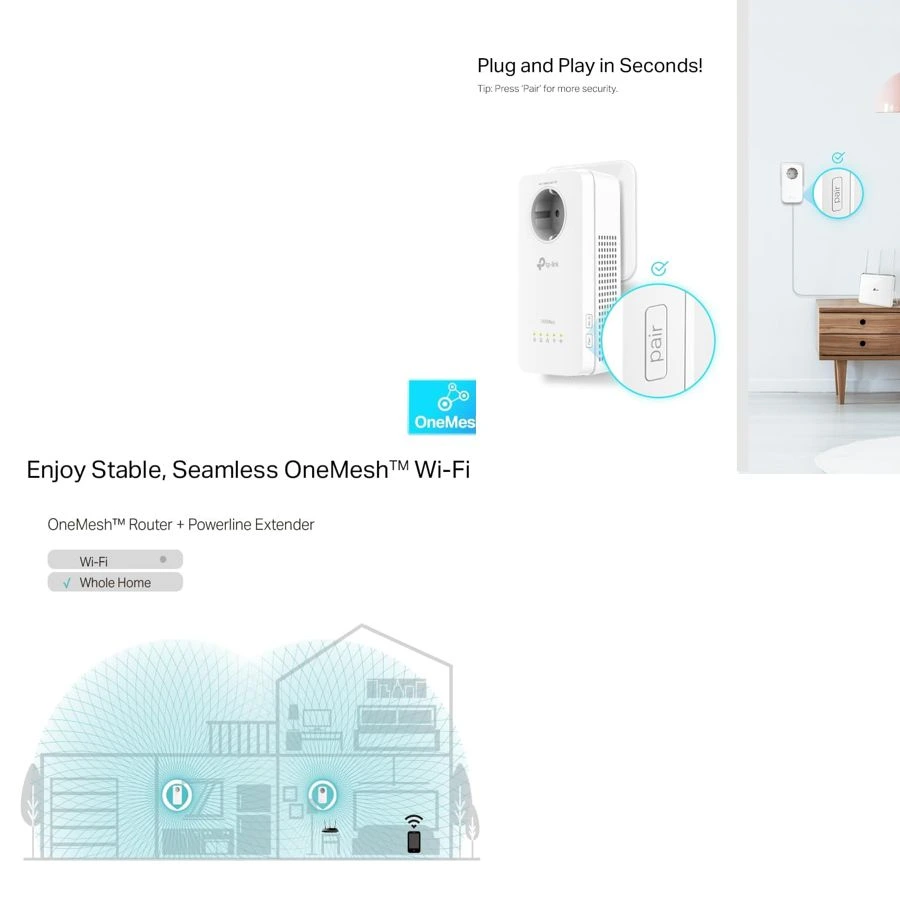 TP-Link TL-WPA8631P KIT AV1300 Gigabit Powerline WiFi