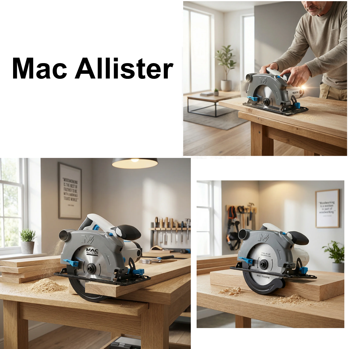 Mac Allister MSCS1200 1200W lazerli daire testere