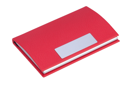 İsme Özel Kırmızı Tek Kapaklı Kartvizitlik