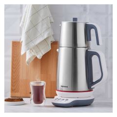Homend Royaltea 1709H Konuşan Inox Çay Makinesi Beyaz