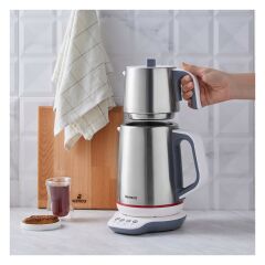 Homend Royaltea 1709H Konuşan Inox Çay Makinesi Beyaz