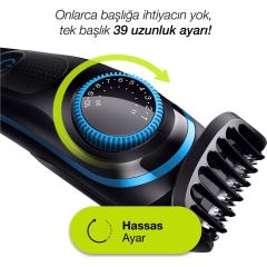 Braun BT 5240 Şarjlı Saç&Sakal Şekillendirici AutoSence, Kablosuz - Siyah/Mavi + Gillette Fusion ProGlide