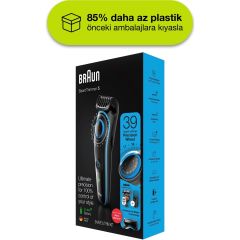 Braun BT 5240 Şarjlı Saç&Sakal Şekillendirici AutoSence, Kablosuz - Siyah/Mavi + Gillette Fusion ProGlide