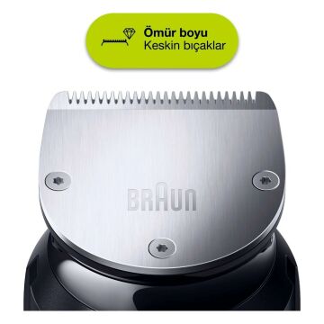 Braun BT 7240 Şarjlı Saç&Sakal Şekillendirici AutoSense, Kablosuz + Gillette Fusion ProGlide