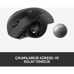 Logitech MX Ergo Kablosuz Konforlu Trackball Mouse - Siyah