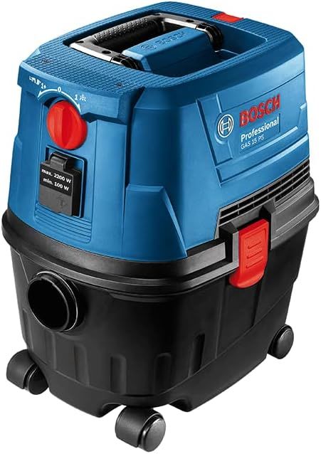 Bosch Professional GAS 15 PS Elektrikli Süpürge (1.100 W, Hazne hacmi, brüt: 15 lt kutu hasarlı