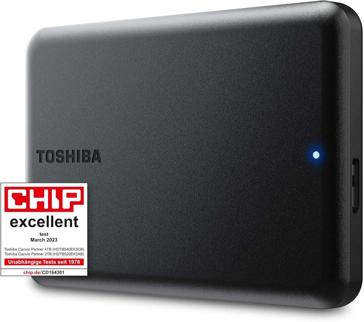 Toshiba Canvio Partner 2 TB taşınabilir 2,5 inç harici HDD, USB 3.2 Gen 1, Mac ve Windows HDTB520EK3AB