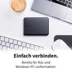 Toshiba Canvio Partner 2 TB taşınabilir 2,5 inç harici HDD, USB 3.2 Gen 1, Mac ve Windows HDTB520EK3AB