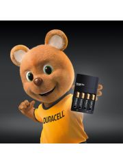Duracell CEF 14 Pil Şarj Cihazı, 4 saat (1 adet) ve Şarj Edilebilir AA ve AAA Pil (2'şer adet)