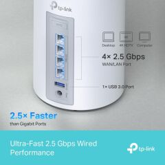 TP-Link Deco BE65 3-pack, BE9300 Mbps, 4 × 2.5 Gbps Portlar, 320 MHz