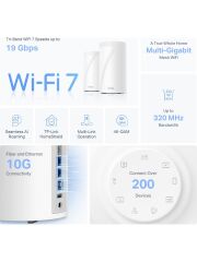 TP-Link Deco BE85 (1-Pack) | Wi-Fi 7 Mesh Sistemi | BE19000 Mbps