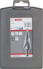 Bosch - 3 Parçalı Hss Kademeli Matkap Ucu Seti - 4-12: 4-20: 6-30 Mm