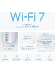 TP-Link Deco BE65 (1-Pack) | Wi-Fi 7 Mesh Sistemi | BE9300 Mbps | Fiber Uyumlu | Üç Bant | AI-Roaming | 2.5 Gbps Port