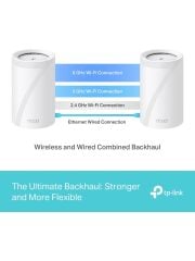 TP-Link Deco BE65 (2-Pack)  Wi-Fi 7 Mesh Sistemi  BE9300 Mbps  Fiber Uyumlu  Üç Bant  AI-Roaming  2.5 Gbps Port  6 GHz  200 Cihaz