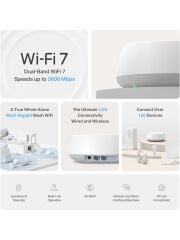 TP-Link Deco BE25 (2-Pack) | Wi-Fi 7 Mesh Sistemi | BE3600 Mbps Hız | Fiber Uyumlu | Çift Bant