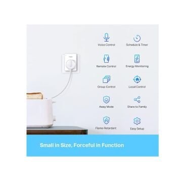 TP-Link Tapo P110 Mini Akıllı Wi-Fi Priz Enerji İzleme | Uzaktan Kontrol ve Alexa Uyumlu
