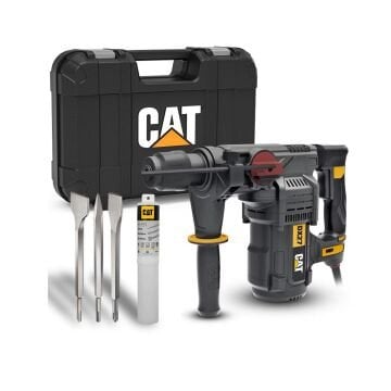CAT DX27SET 1500 Watt 5.0J 32MM Profesyonel SDS-Plus Kırıcı Delici + 3 Parça Kırıcı Uç Seti