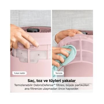 Shark NeverChange5 Compact Pro Hava Temizleyici Pembe HP072EUPK