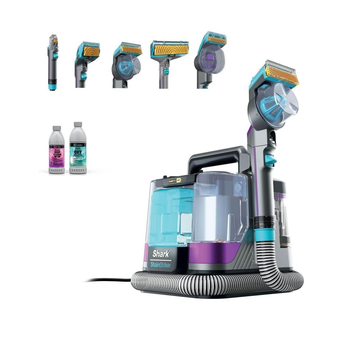 Shark StainStriker HairPro Pet Başlıklı Koltuk Yıkama ve Leke Çıkarma Makinesi PX250EUT