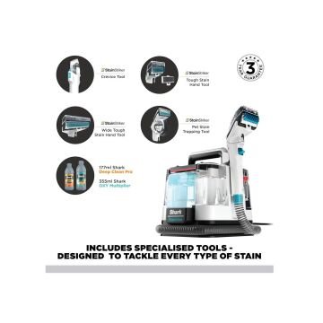 Shark StainStriker Pet Başlıklı Koltuk Yıkama ve Leke Çıkarma Makinesi PX200EUT