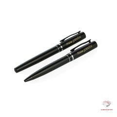 İsme Özel Siyah Çerçeve Kutulu Kalem Seti