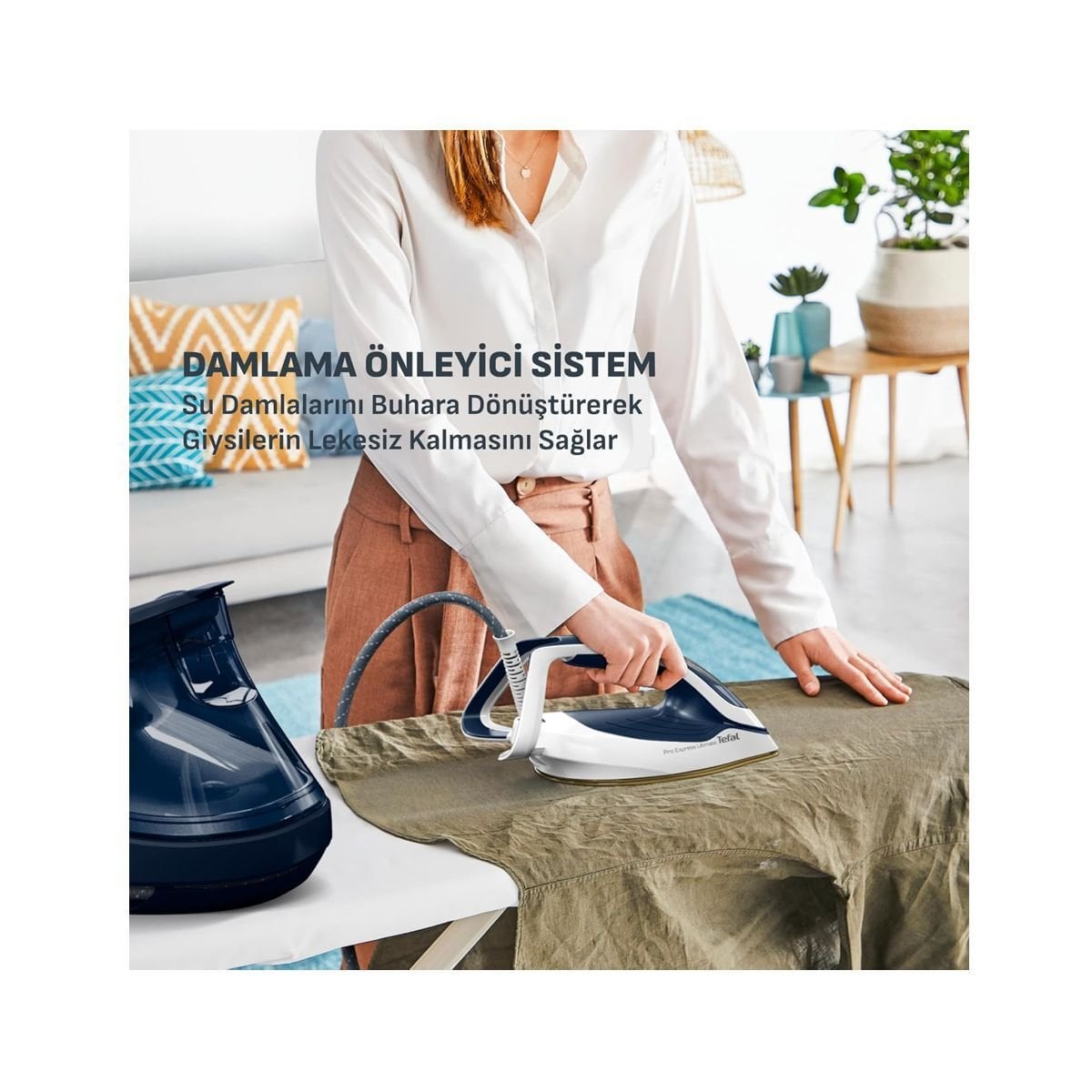 Tefal GV9720 Pro Express Ultimate II 170 gr Sürekli ve 590 gr Şok Buharlı 3000 Watt Buhar Kazanlı Ütü