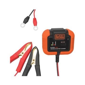 Black+Decker BXA21 Akıllı Akü Şarj Cihazı 6V/12V 72Ah | Otomatik Bakım & Güvenli Şarj