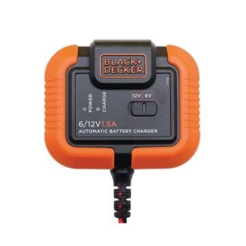 Black+Decker BXA21 Akıllı Akü Şarj Cihazı 6V/12V 72Ah | Otomatik Bakım & Güvenli Şarj