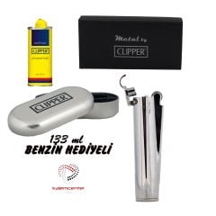 Benzinli Clipper İsme Özel-Gümüş-