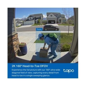 TP-Link Tapo D210 2K 3 MP Akıllı Görüntülü Kapı Zili