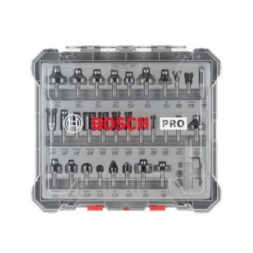 Bosch PRO Karışık Freze Ucu Seti 30 Parça 8 mm Şaftlı