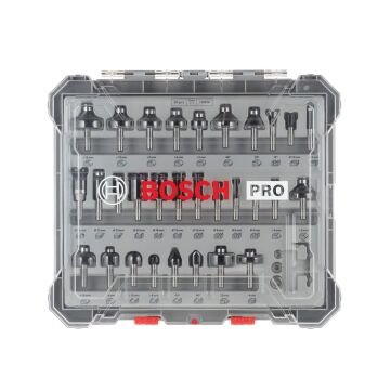 Bosch PRO 8 mm Şaftlı 30 Parça Karışık Freze Ucu Seti