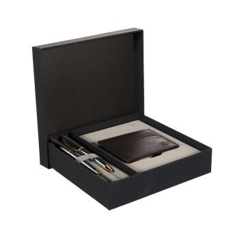Scrikss DR216 Kalem ve Deri Kartlık Hediyelik Set