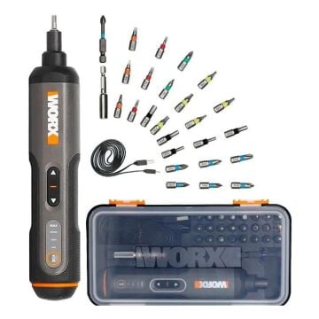 WORX WX240 4V 1.5Ah Li-Ion Akıllı Şarjlı Tornavida + 26 Parça Bits Uç Seti
