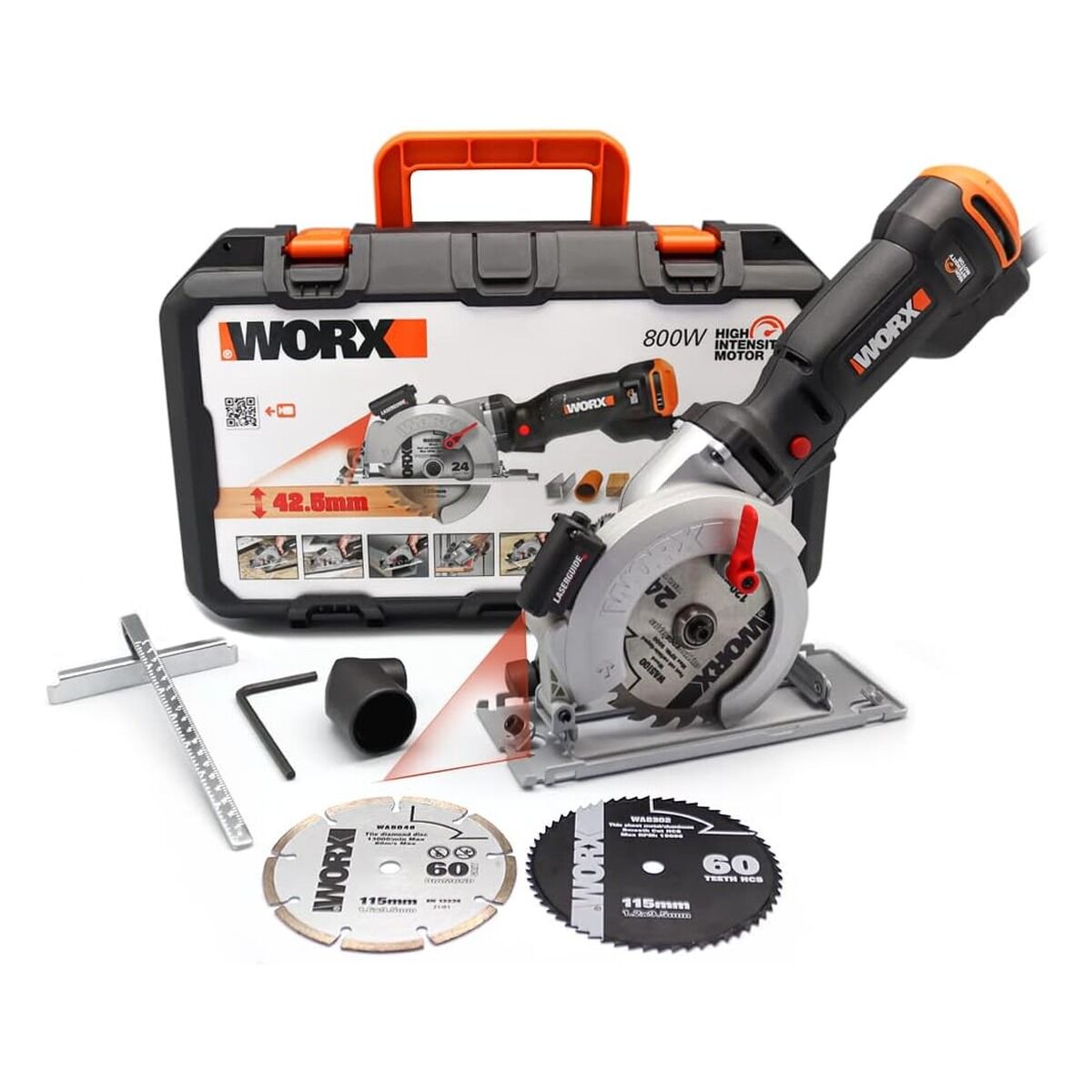 Worx WX437 800 W 120 mm Lazerli Çok Amaçlı Daire Testere