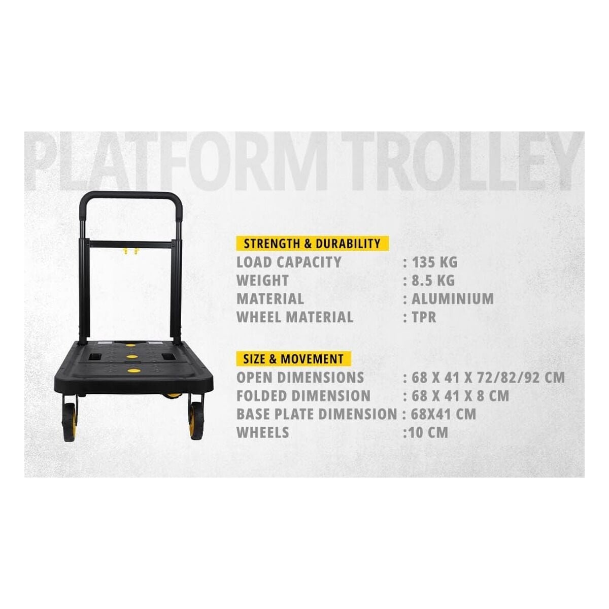 Stanley FatMax FXWT-712 135 kg Katlanabilir Alüminyum Platform Taşıma Arabası