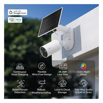 Tapo C410 KIT 2K 3 MP Güneş Panelli Kablosuz Bataryalı Güvenlik Kamerası