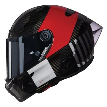 Nolan X-804 RS Combo Gara 351 Karbon Kapalı Motosiklet Kaskı Siyah/Kırmızı XL