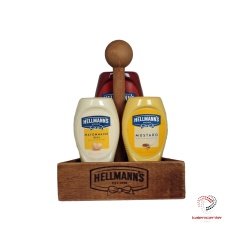 Hellmann's 3'lü Sos Paketi Ahşap Tepsi Hediyeli