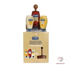 Hellmann's 3'lü Sos Paketi Ahşap Tepsi Hediyeli