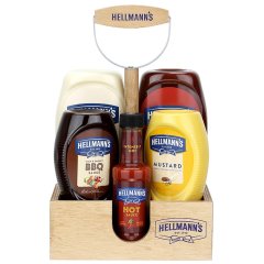 Hellmann's 5'li Sos Paketi Ahşap Tepsi Hediyeli