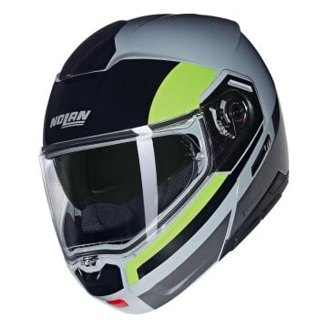 Nolan N90-3 Roboto 346 Çene Açılır Motosiklet Kaskı Gri/Siyah/Yeşil XL