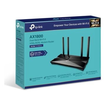 TP-Link Archer VX1800v AX1800 Wi-Fi 6 VDSL/ADSL Fiber Modem Router