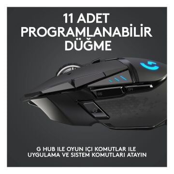 Logitech G502 LIGHTSPEED 25600 DPI Kablosuz Oyuncu Mouse Siyah