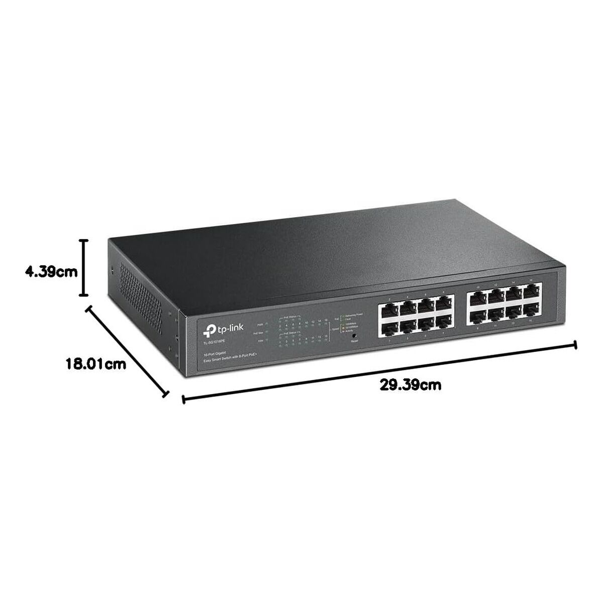 TP-Link TL-SG1016PE 16 Port Gigabit 8 Port PoE+ 110W Easy Smart Switch