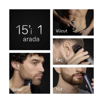 Braun Hepsi Bir Arada Series 7, 15'i 1 arada Tıraş Kiti, ProBlade, AutoSense, AIO7580 Tıraş Makineleri