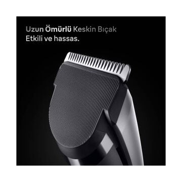 Braun Saç Kesme Makinesi Series 7, +5 Aksesuar, Ömür Boyu Keskin Bıçak, 17 Uzunluk, HC7590 Tıraş Makineleri