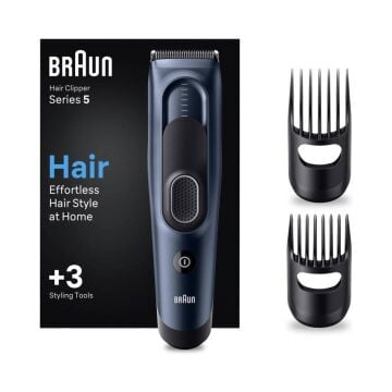 Braun Series 5 HC5350, Erkekler İçin 17 Uzunluk Ayarına Sahip Saç Kesme Makinesi Tıraş Makineleri